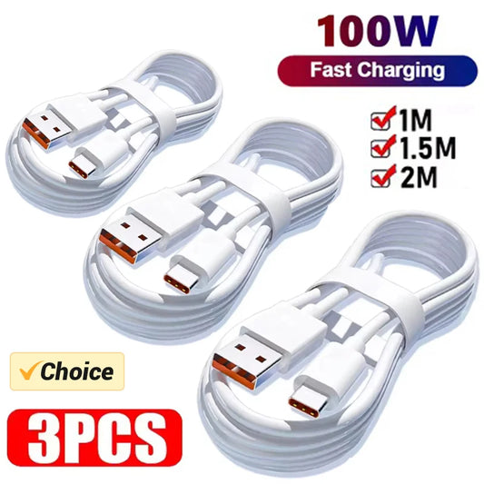 100W 6A USB-C Fast Charging Cable Set