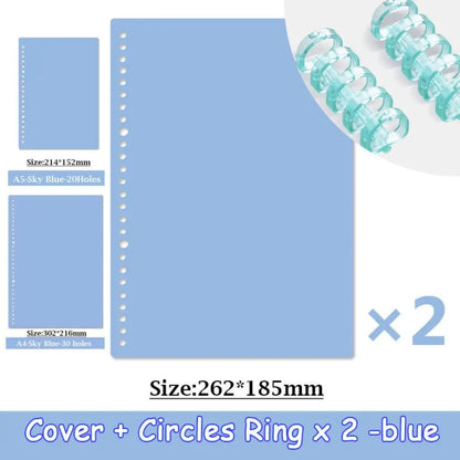Colourful A4 A5 B5 Loose Leaf Book Covers