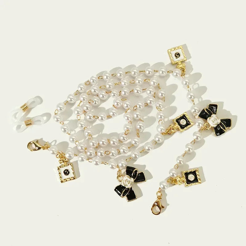 Pearl Bow Glasses Chain