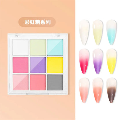 9-Color Chrome Nail Powder Set