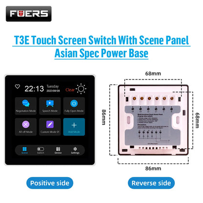Smart Zigbee Touch Screen Scene Control Panel