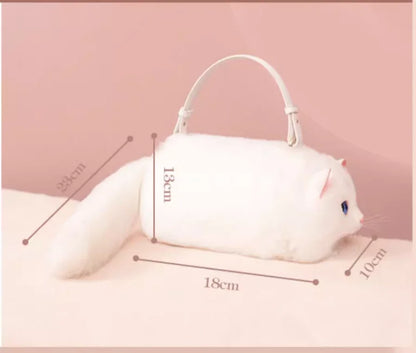 Cute Plush Cat Shoulder Bag