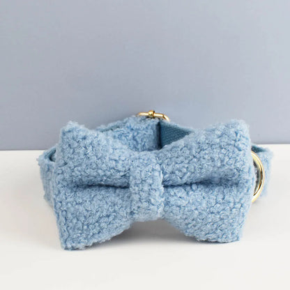 Personalized Teddy Velvet Dog Collar & Leash Set