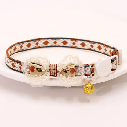Breakaway Bowknot Cat Collar with Bell