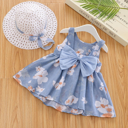 Big bow cotton baby dress