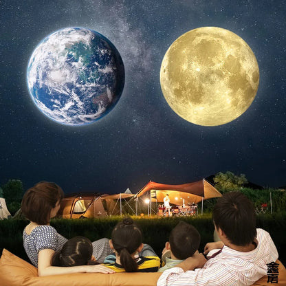 USB Moon & Earth Galaxy Projector Night Light
