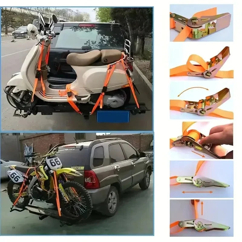 Heavy-Duty Ratchet Cargo Tie Down Strap