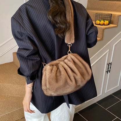 Women’s Faux Fur Cloud Shoulder Bag