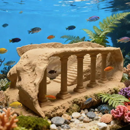 3D Castle Aquarium Cave Ornament for Fish & Reptiles