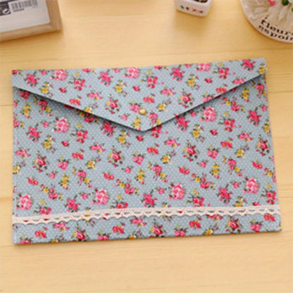 Floral Document Storage Bag