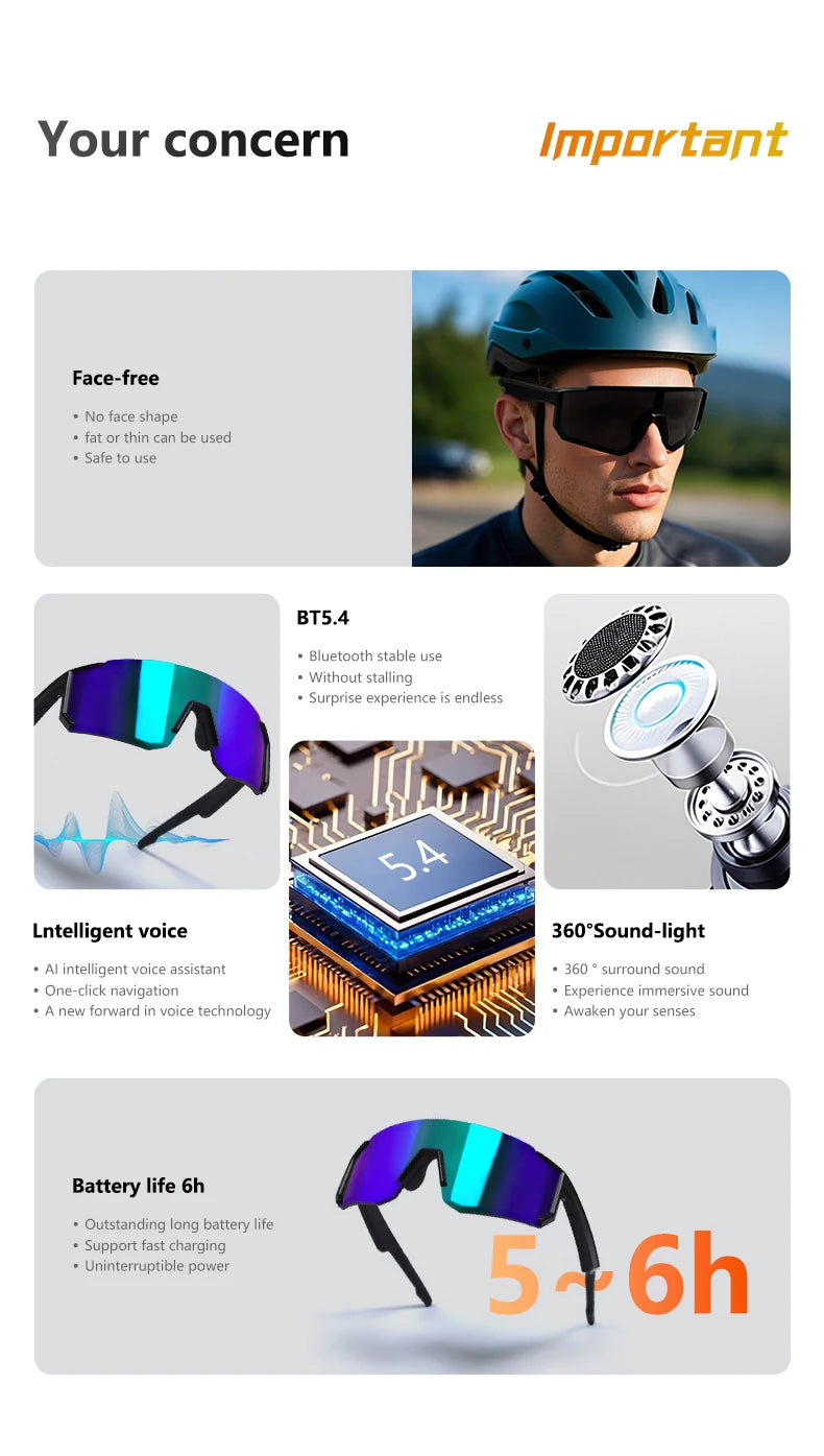 Smart Bluetooth Audio Glasses