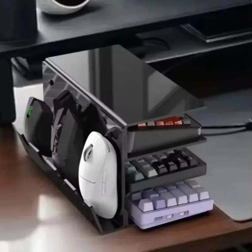 3-Tier Acrylic Keyboard Stand with Mouse Holder
