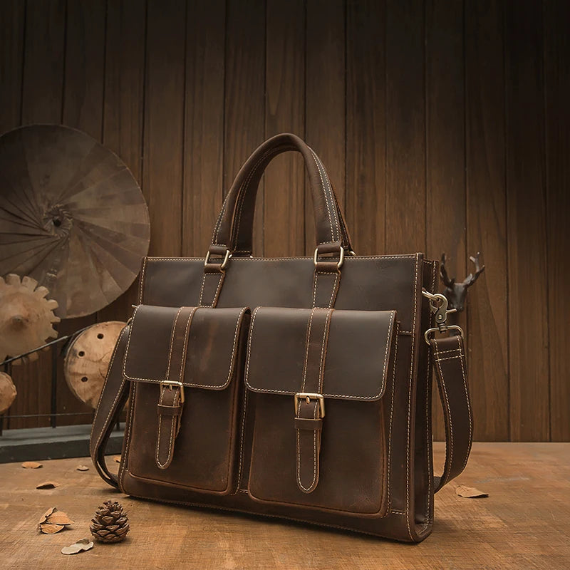 Crazy Horse Leather Handbag