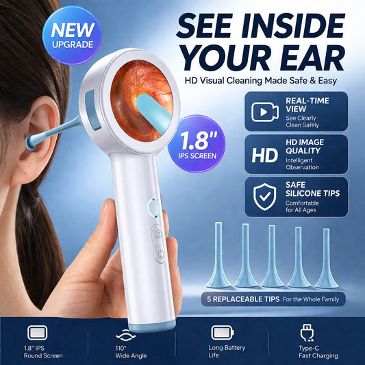 HD Digital Ear Camera Otoscope with Display