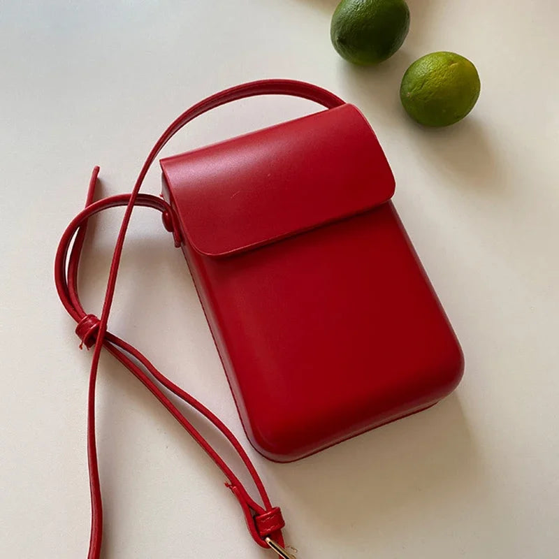 Mini PU Leather Flap Crossbody Phone Bag