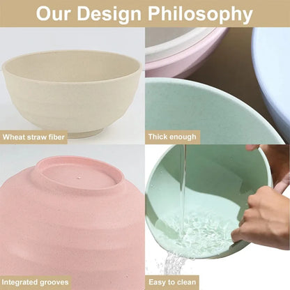 Wheat Straw Bowl Set