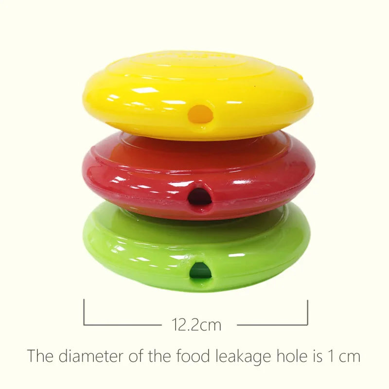 Interactive Squeaking Treat Dispensing Dog Disc