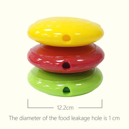 Interactive Squeaking Treat Dispensing Dog Disc