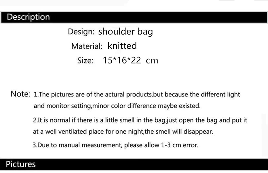 Floral Knit Tote Shoulder Bag