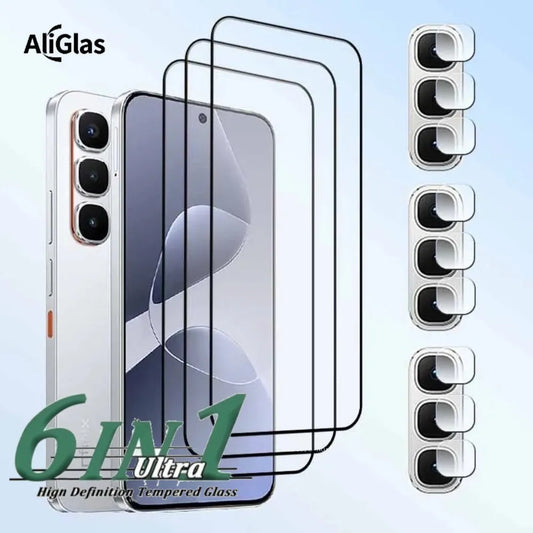 6-in-1 Tempered Glass & Camera Lens Protector Set for Infinix Hot 60 Pro & Hot 60i 4G