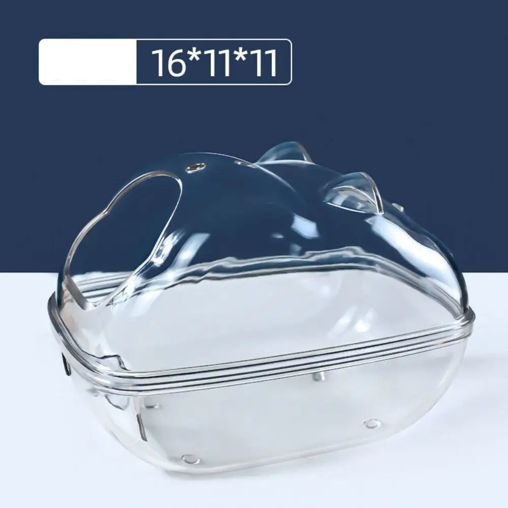 Transparent Hamster Sand Bath House