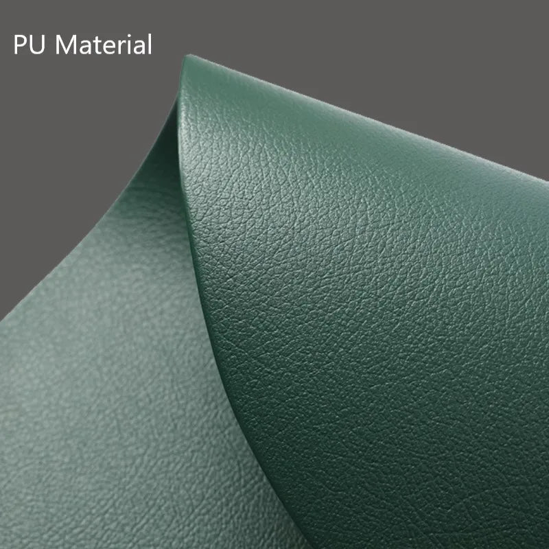 Inyahome Irregular PU Leather Placemat Set with Coaster