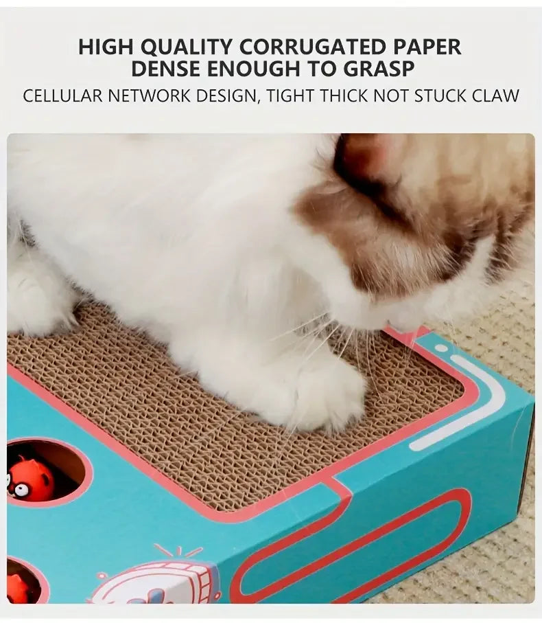 Interactive Pop-Up Cat Scratcher & Puzzle Toy