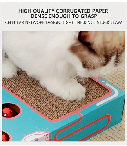 Interactive Pop-Up Cat Scratcher & Puzzle Toy