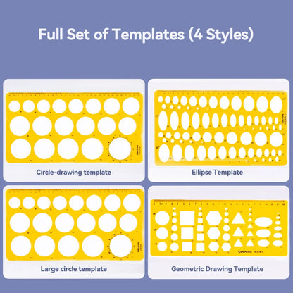 Circle & Oval Geometry Template Ruler Set