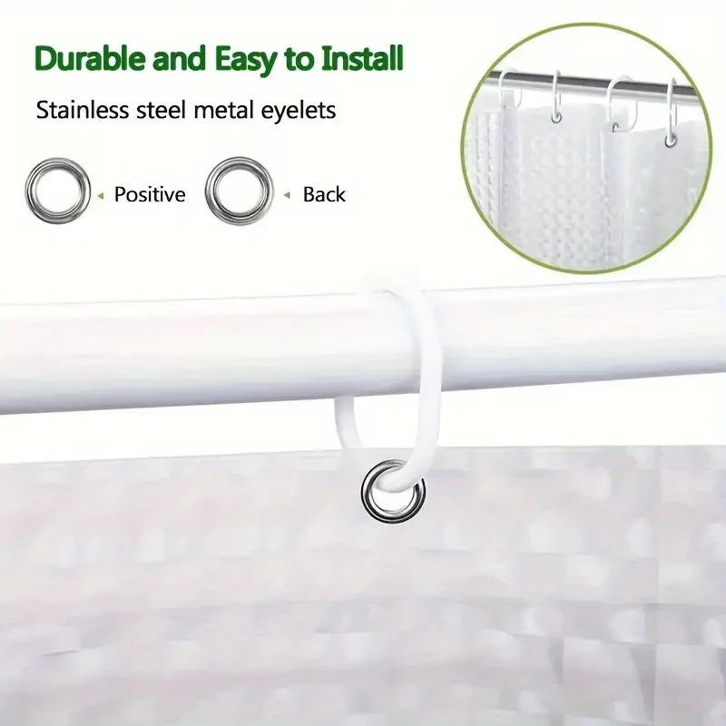 Clear Waterproof PEVA Shower Curtain Liner with Weighted Magnets