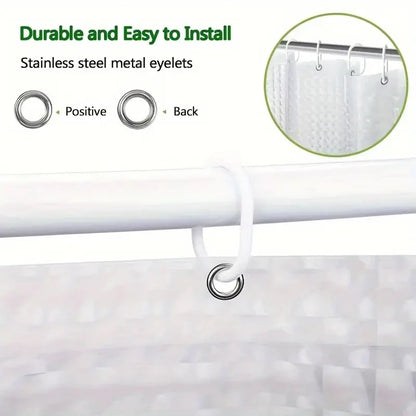 Clear Waterproof PEVA Shower Curtain Liner with Weighted Magnets