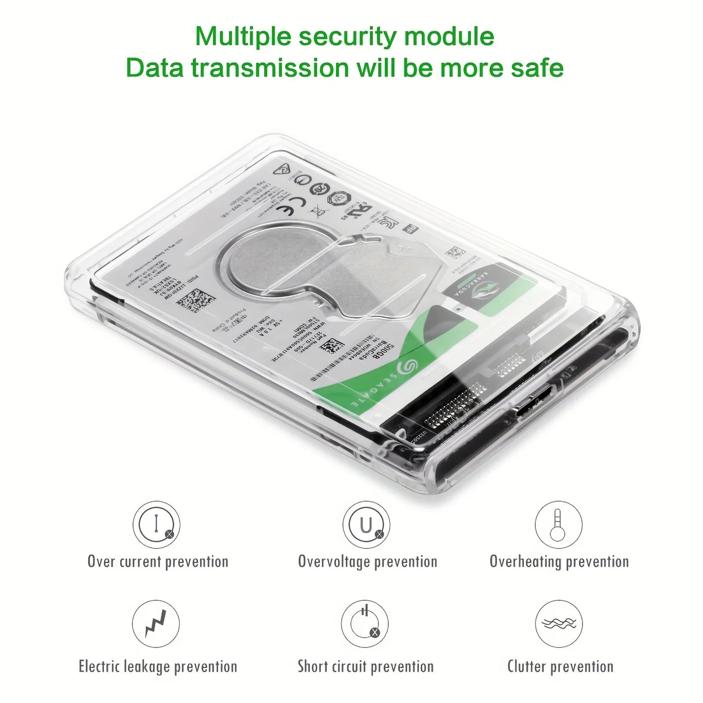 Transparent 2.5” SATA HDD & SSD Enclosure