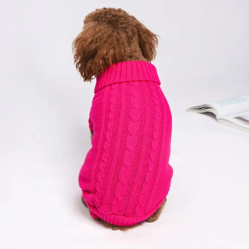 White Knit Sweater Jumpsuit for Small Dogs
