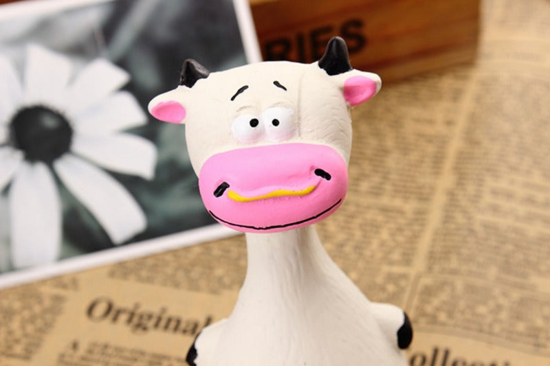 Cartoon Squeaky Rubber Dog Toy