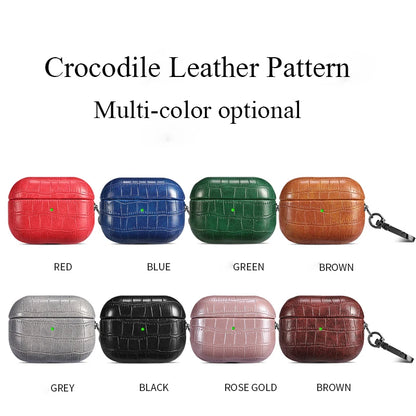 Luxury Crocodile Leather Hard Earphone Case For Airpods 3 Pro 2 1