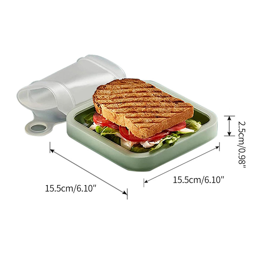 Reusable Bento Sandwich Container with Carry Handle