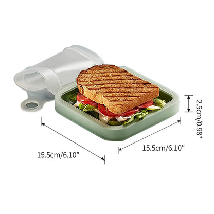 Reusable Bento Sandwich Container with Carry Handle