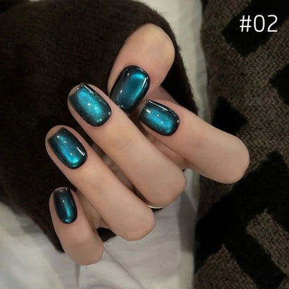 Brown Gold Cat Eye Gel Nail Polish