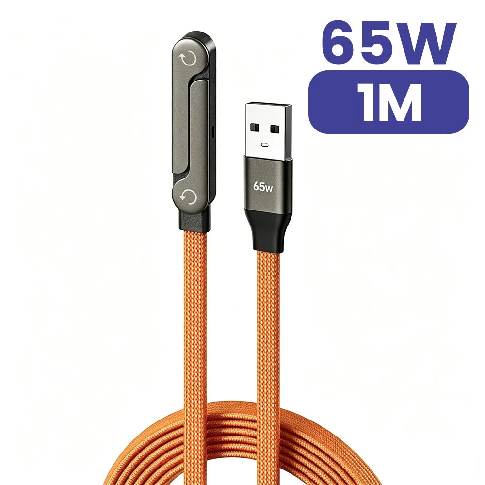 Elough 65W USB-C Fast Charging Cable with Phone Stand