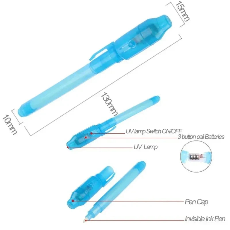 Invisible Ink Secret Message Pens with UV Light