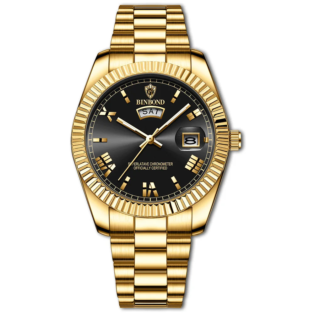 Men's Stainless Steel Quartz Sports Watch