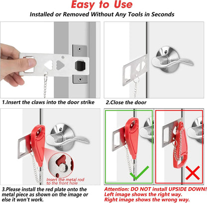 Portable Travel Door Security Lock