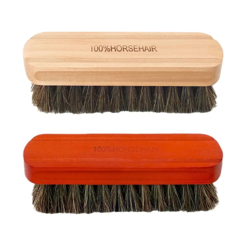 Genuine Leather Horsehair Car Cleaning Brush