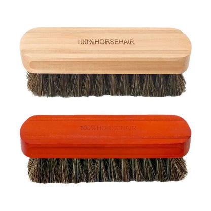 Genuine Leather Horsehair Car Cleaning Brush