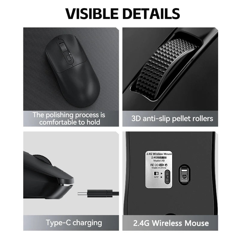 Warvank X8 Wireless Rechargeable Gaming Mouse