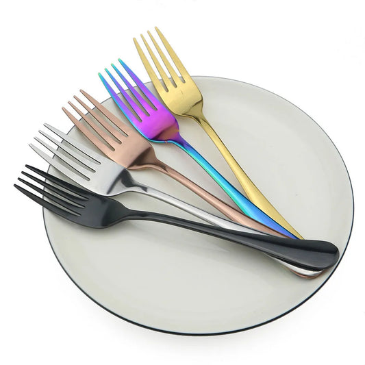 Rainbow Stainless Steel Dinner Fork Set