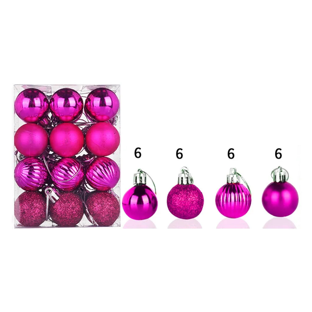24-Piece Mini Christmas Bauble Set