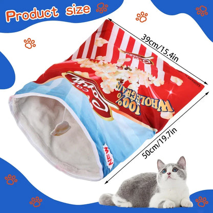 Halloween Cat Tunnel Toy – Foldable Crinkle Interactive Play Tunnel