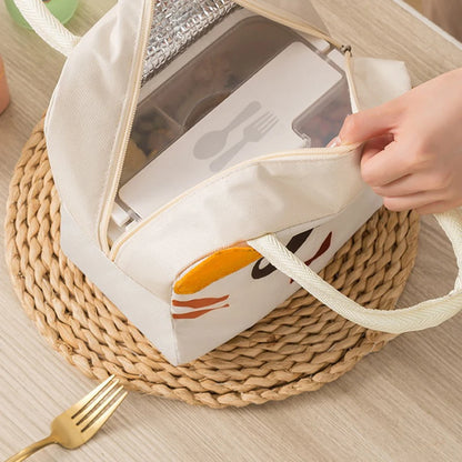 Cartoon Thermal Lunch Bag with Insulated Lining