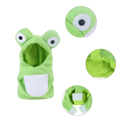 Frog Plush Bird Costume – Warm Hooded Parrot Outfit